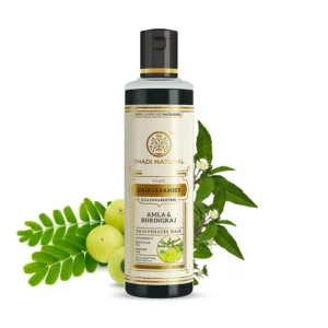 Khadi Natural Herbal Amla & Bhringraj Hair Cleanser- Sls & Paraben Free-210 ml